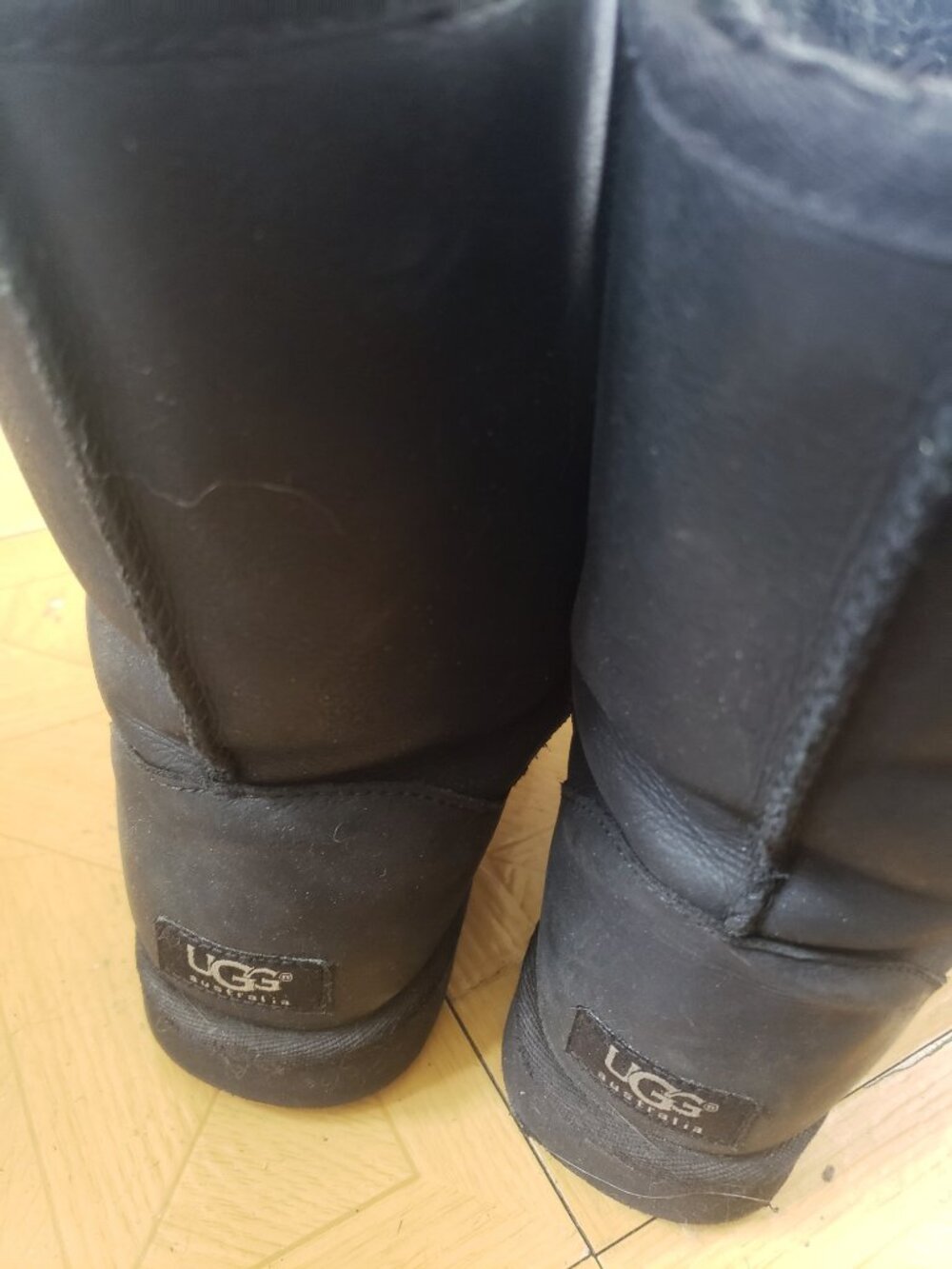 Ugg Black Boots with Fur Lining Size 8